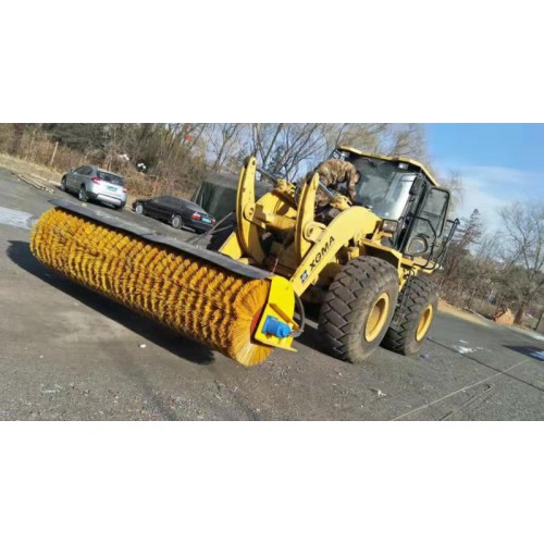 刷斜掃除雪機 國產除雪設備  大型裝載機加裝除雪滾刷