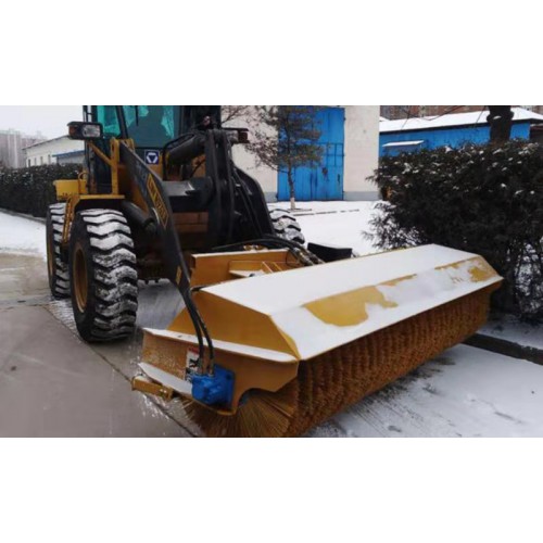 大型鏟車包安裝除雪滾刷  國產除雪設備 滾刷斜掃除雪機