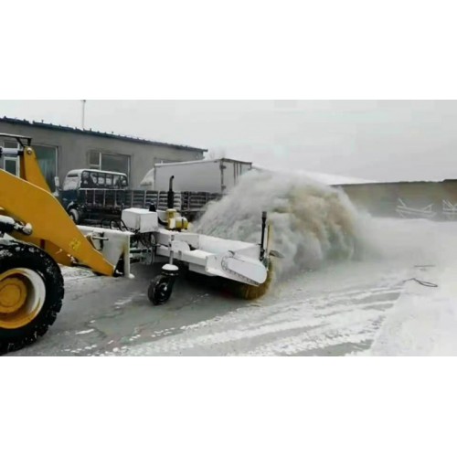 裝載機雪刷 鏟車加裝除雪滾刷 配滾刷式除雪車 優質刷片供應