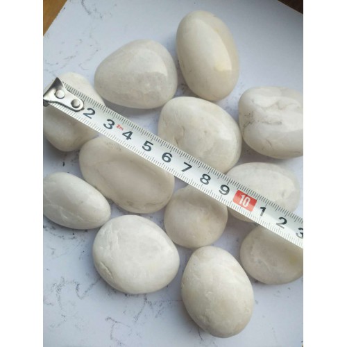 白色鵝卵石廠家直銷，3-5公分拋光白色鵝卵石價格