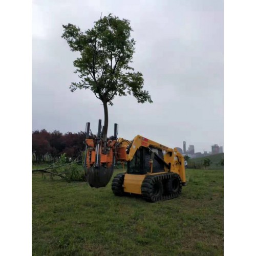 帶土球移樹機 一分鐘一棵樹 移樹機施工找泰亨四瓣式挖樹機