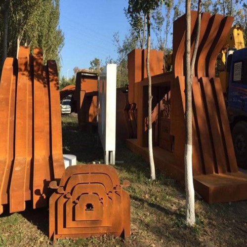 景墻耐候鋼 紅銹鋼板景觀工程雕刻鏤空耐候鋼 鋼板激光切割