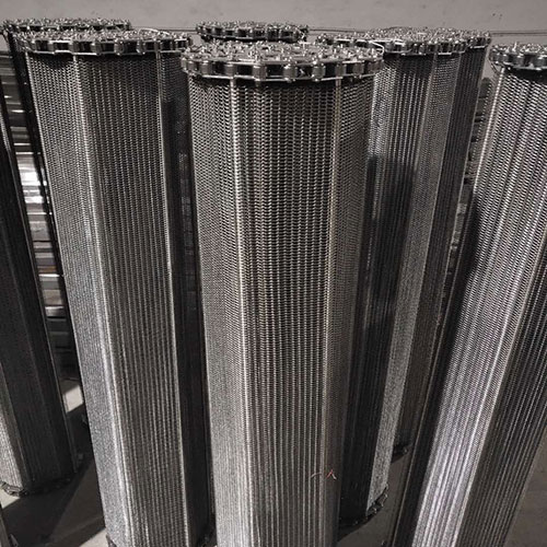 不銹鋼網帶 大網孔不銹鋼網帶 帶擋板加密型網帶