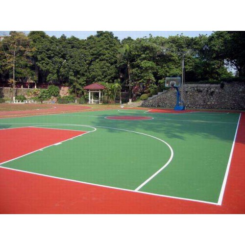 硅pu球場材料在不一樣溫度下造成不一樣顏色