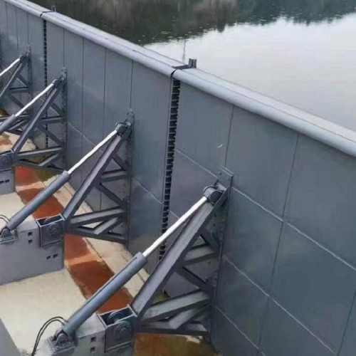 海鷹 液壓合頁壩 自動翻板閘門 多角度開放 自動沖刷河床