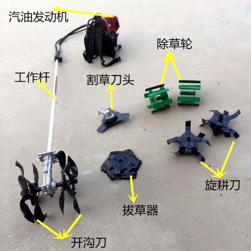 背負(fù)式鋤草機 一機多用割草除草松土機