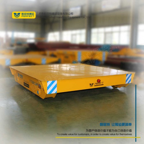 20T蓄電池?zé)o軌膠輪電動平車模具搬運車無軌過跨車平板車牽引