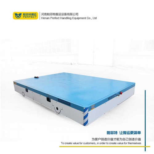 平面運輸車定制鋰電池舵輪轉運平板車無軌過跨車