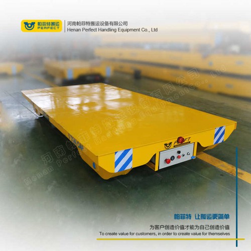 帕菲特蓄電池電動平板搬運工業用舞臺移動軌道浙江寧波軌道臺車