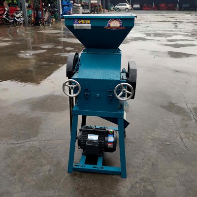 對輥壓扁機 玉米小麥壓片機 多功能小型擠扁機