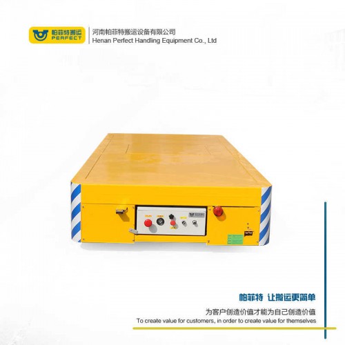 遙控器控制 平板動力軌道車 100噸承重無軌轉運車 行車過跨運輸