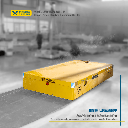 貨物運輸 平板動力軌道車 75噸載重液壓轉向無軌車 車間轉運設備