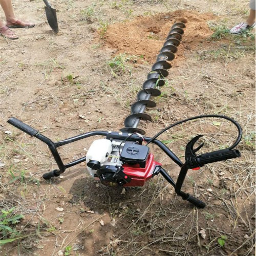 汽油種樹打坑機 植樹打洞機安裝方法