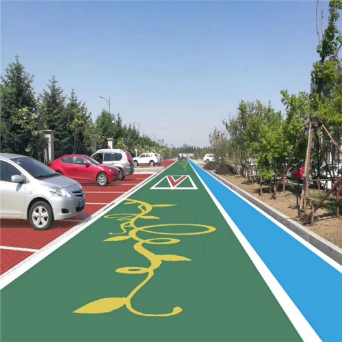 彩地景觀瀝青改色 環保型彩色瀝青改色