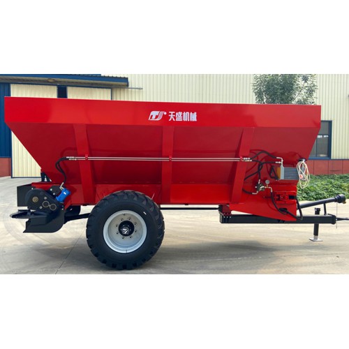 甘肅小型拖拉機后置廄肥撒糞機-8立方雙盤揚肥機供應