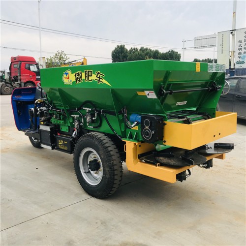 圓盤式三輪撒糞車 大棚農家肥撒糞機
