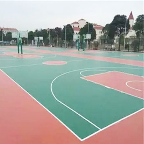 硅PU籃球場   環保型 硅PU塑膠籃球場   廠家直銷價格合理