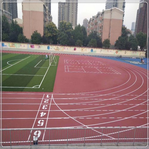 學校操場塑膠跑道 透氣型塑膠跑道 混合型塑膠跑道