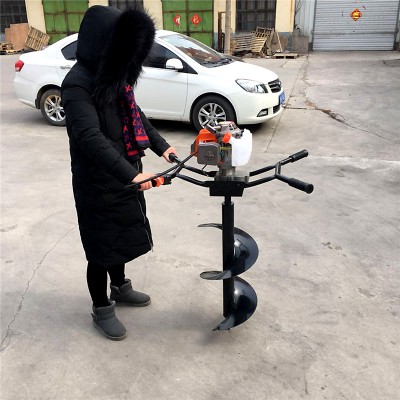 螺旋地鉆 手提打樁植樹(shù)機(jī) 大功率汽油打坑機(jī)