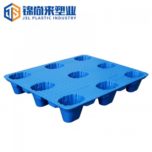 塑料托盤 吹塑九腳平面?zhèn)}庫地臺板1008九腳托盤 廠家直銷