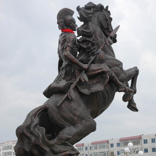 銅雕 馬和古羅馬戰(zhàn)士銅雕 西方銅雕