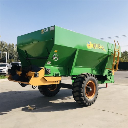 后置圓盤撒肥車 大型農家肥撒糞機 雞糞拋糞車