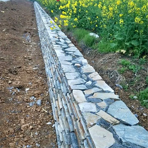 工廠(chǎng)直銷(xiāo)漿砌片石壘墻石砌墻石灰色碎拼石灰色片石地鋪片石