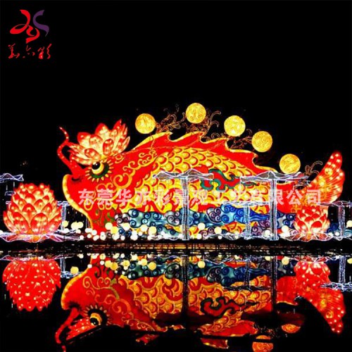 自貢花燈公司制作廣東興寧元宵節政府節日節慶亮化裝飾工程