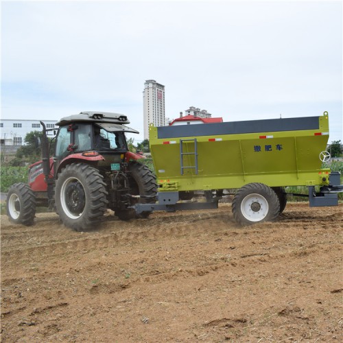 雨林固體有機肥拋撒機  3立方農家肥撒肥車 自帶液壓油箱