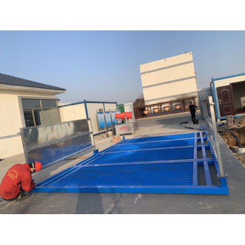 韓強6米x4米平板式工程洗車機洗車機安裝中