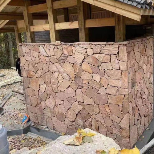 廠(chǎng)家供應(yīng)紅色片石鋪路 壘墻石 漿砌片石 外墻碎拼片石價(jià)格