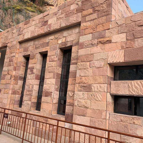 紅色蘑菇石生產(chǎn)廠家 紅砂巖外墻蘑菇石價格