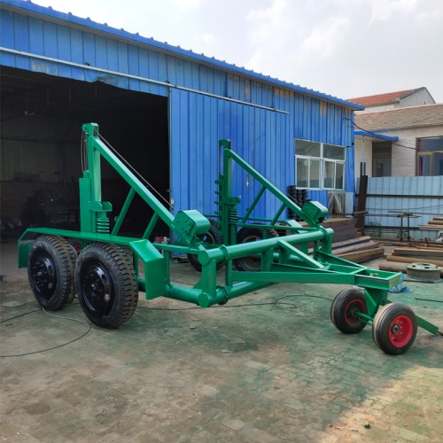 柴油全自動電力放線車 10噸電纜盤拖車 12噸液壓電纜炮車