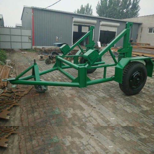 5T液壓電纜放線車 8T機(jī)械電纜拖車 10T電纜炮車