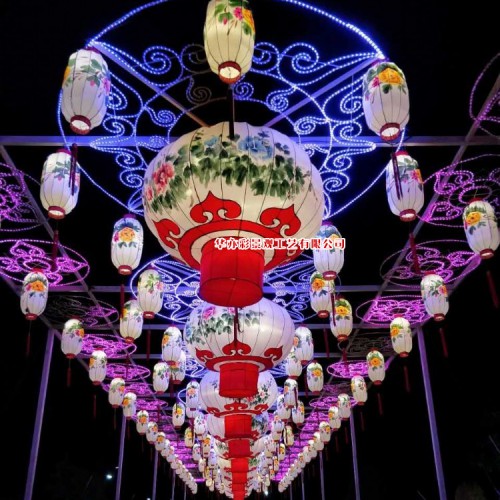 東莞彩燈燈會制作工廠勞動節(jié)現貨燈組花燈直銷