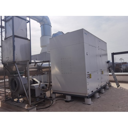 美藍環保供應西安聯合電子現場案例  車間集中除塵