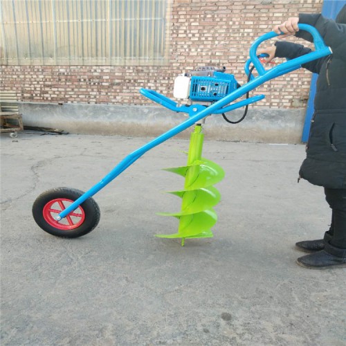 雙螺旋種樹挖坑機 便捷式植樹打洞機 農用挖樹坑機