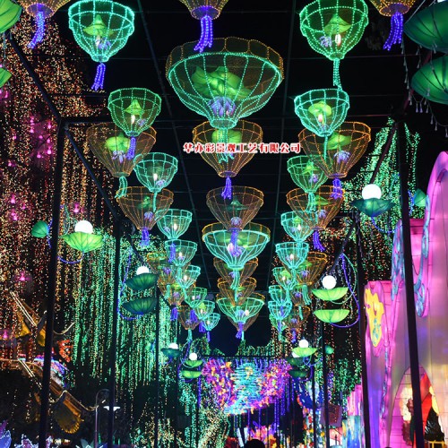 中秋節(jié)彩燈燈會定制公園景區(qū)通道入口裝飾花燈方案設(shè)計