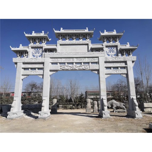 石牌坊 三門(mén)石雕牌坊 石牌坊廠家出售