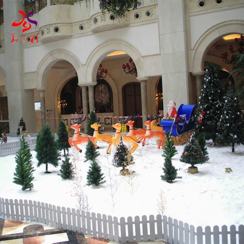 人造雪景商業美稱室內仿真雪景布置裝飾東莞源頭工廠