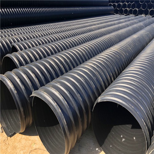 PE鋼帶管 鋼帶增強(qiáng)波紋管 排污鋼帶波紋管