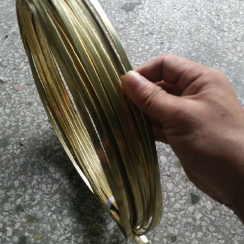 發H62/H65/H70黃銅插頭線拉鏈黃銅扁線光亮黃銅線