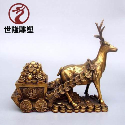 鑄銅雕塑 動(dòng)物雕塑 銅雕鹿定制