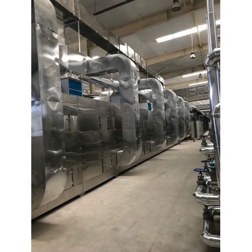 熱風循環黃花菜烘干機_網帶式熱泵循環烘干設備