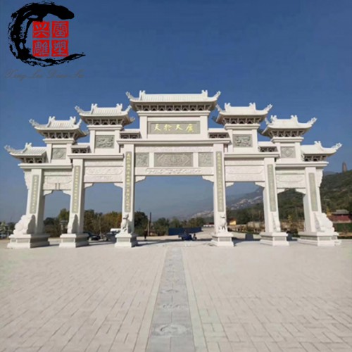 常年供應(yīng) 大型古建石牌坊 園林工程石牌坊 中式石牌坊