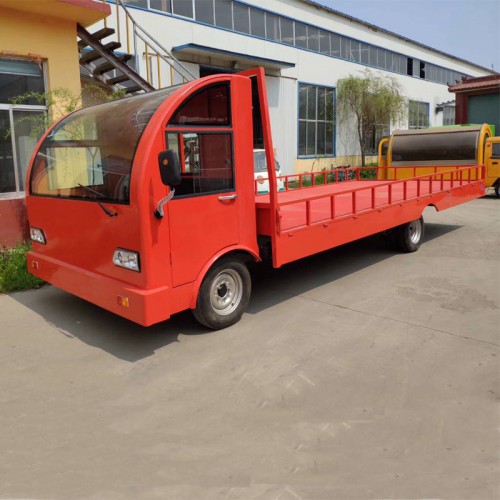 大型倉庫貨物搬運車  電動平板車  倉庫工地裝卸車