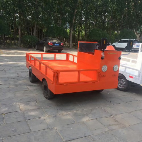 工地平板搬運(yùn)車  工業(yè)電動平板車  工地倉庫拉貨電瓶車