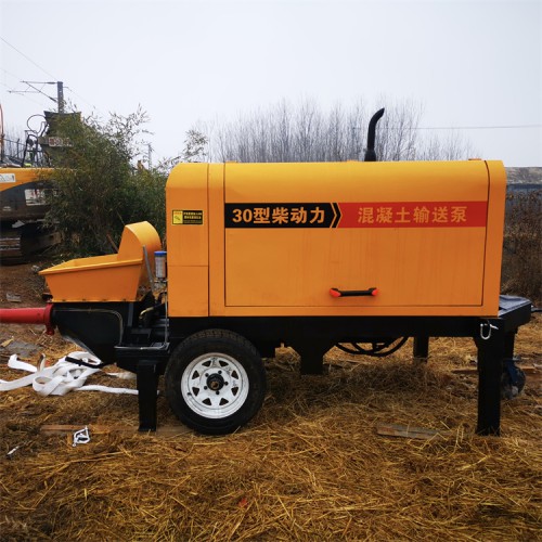 柴油機混凝土輸送泵 二次構(gòu)造柱地泵 小型拖泵