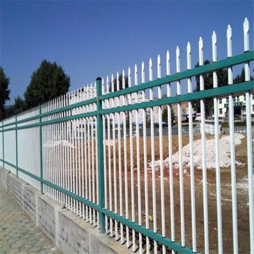 院墻鋅鋼護欄鐵管圍欄學校防護欄桿