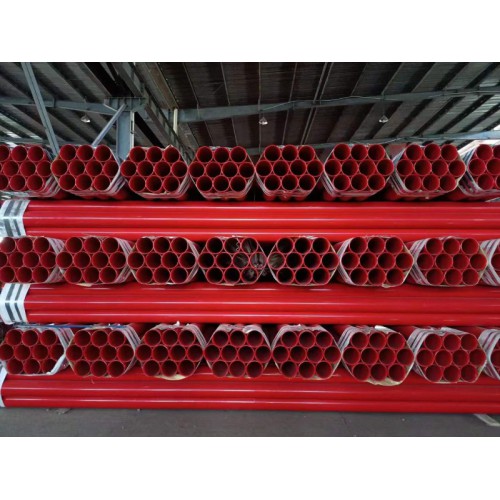 勤豐管業(yè)現(xiàn)貨供應消防給水內(nèi)外涂覆鋼管鋼塑復合管熱浸塑電纜管